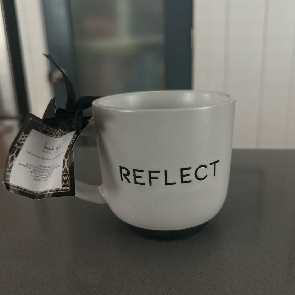 Nicole Miller Black and White Mug
